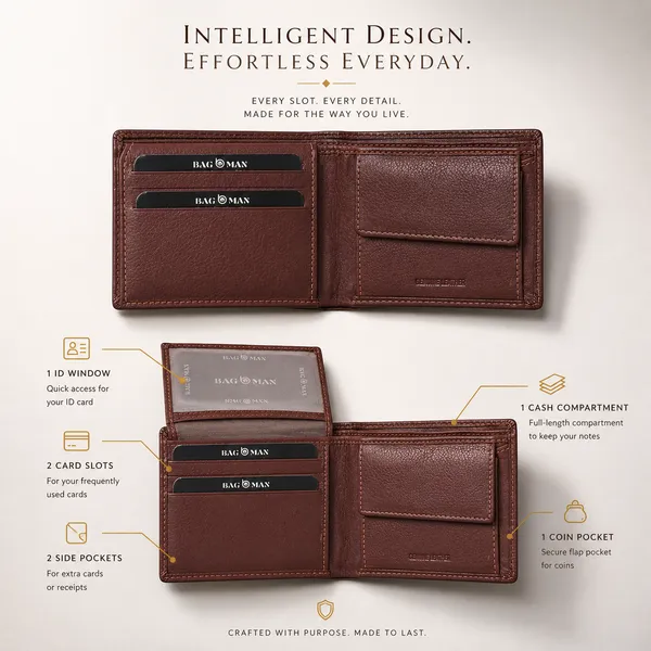 Maroon_Smooth_Genuine_Leather_Bi-Fold_Wallet_For_Men