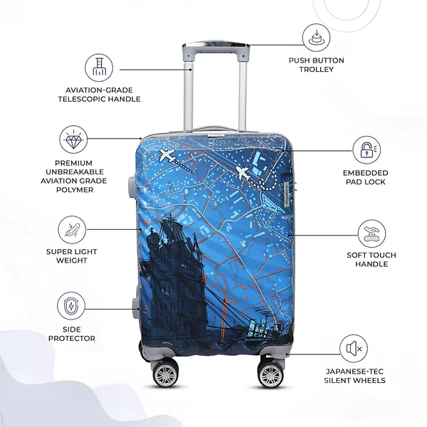 Blue_Printed_Hard_Shell_Four_Wheel_Trolley_Suitcase
