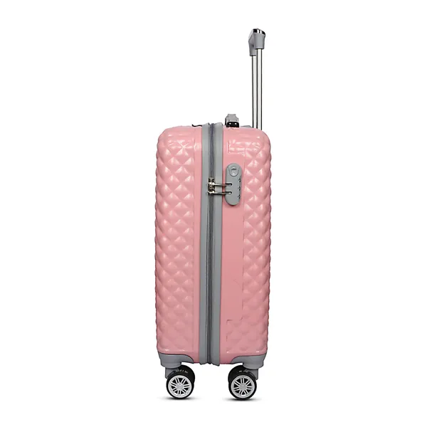 Pink_Polyester_4_Wheel_Trolley_Suitcase