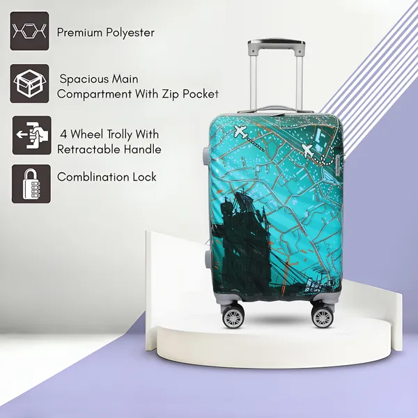 Turquoise_Printed_Hard_Shell_Spinner_Suitcase