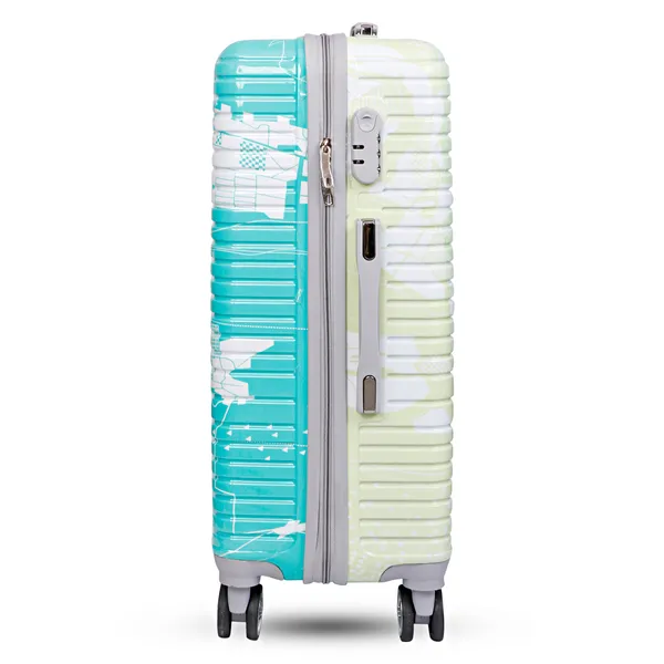 Turquoise_And_Cream_Geometric_Print_Hard_Shell_Trolley_Suitcase