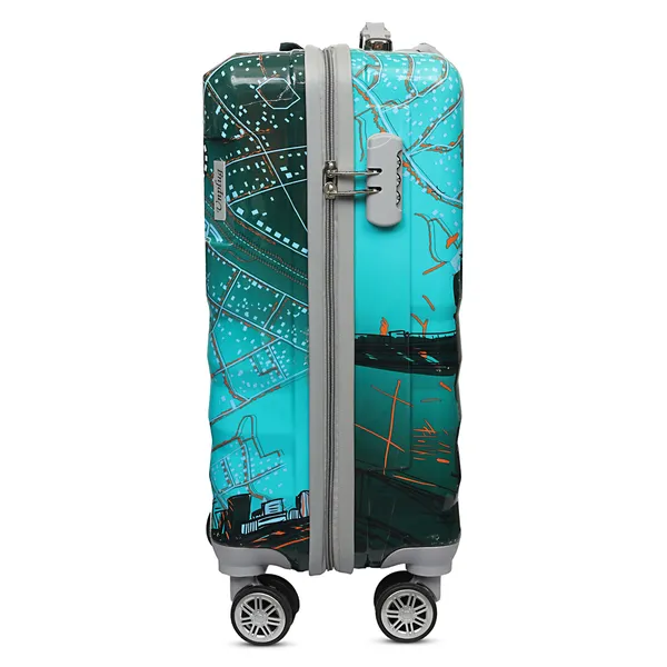 Turquoise_Printed_Hard_Shell_Spinner_Suitcase