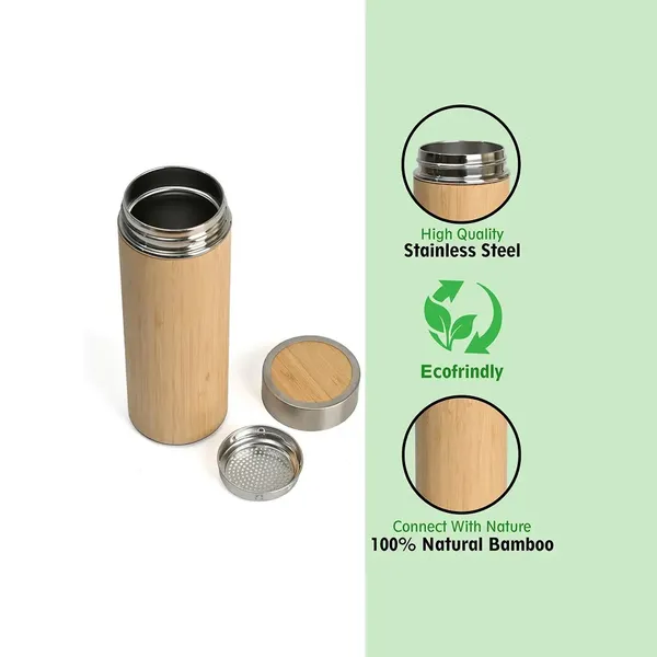 Bamboo_Finish_Stainless_Steel_450_Ml_Water_Bottle