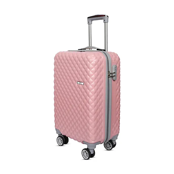 Pink_Polyester_4_Wheel_Trolley_Suitcase