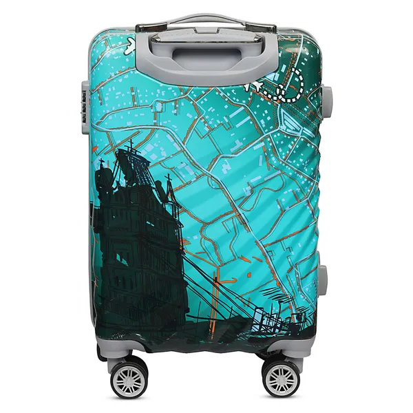 Turquoise_Printed_Hard_Shell_Spinner_Suitcase