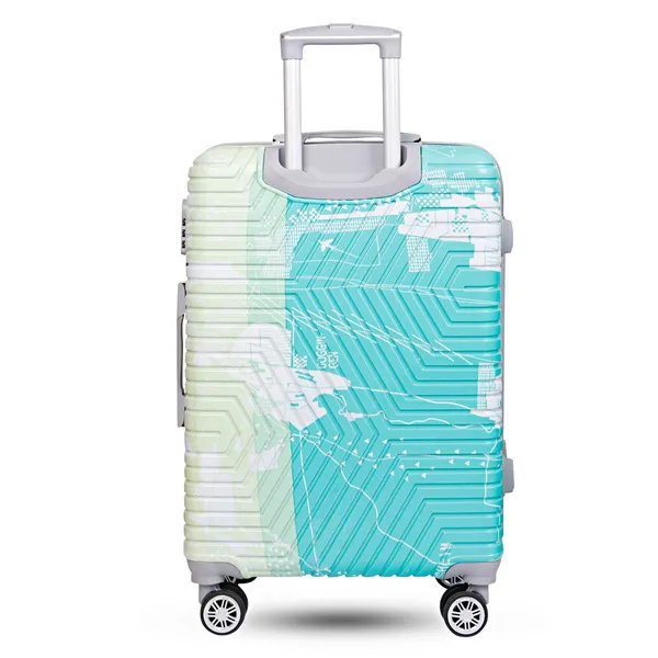 Turquoise_And_Cream_Geometric_Print_Hard_Shell_Trolley_Suitcase