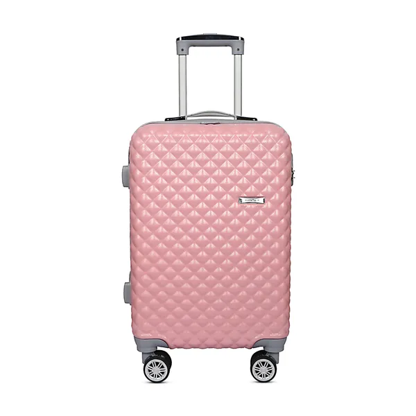 Pink_Polyester_4_Wheel_Trolley_Suitcase