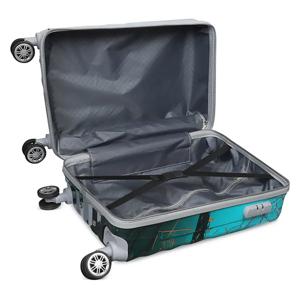 Turquoise_Printed_Hard_Shell_Spinner_Suitcase