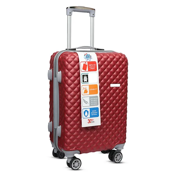 Red_Textured_Hard_Shell_Cabin_Trolley_Suitcase