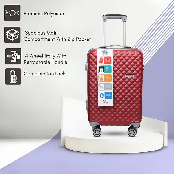 Red_Textured_Hard_Shell_Cabin_Trolley_Suitcase