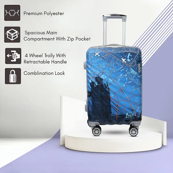 Blue_Printed_Hard_Shell_Four_Wheel_Trolley_Suitcase