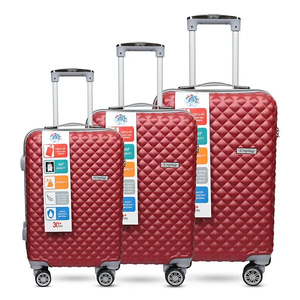 Red_Quilted_3-Piece_Hardshell_Trolley_Luggage_Set
