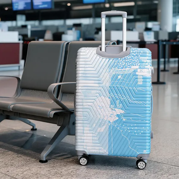 Blue_Pc_Abs_Geometric_Print_Hard_Shell_Spinner_Trolley_Suitcase