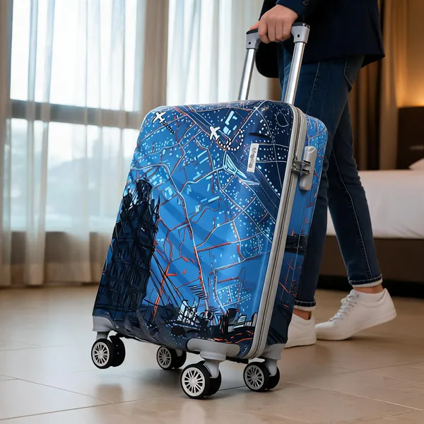 Blue_Hard_Shell_4_Wheel_Spinner_Trolley_Suitcase_For_Travel