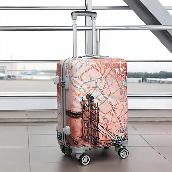 Pink_Pc_Abs_City_Map_Print_Hard_Shell_Spinner_Trolley_Suitcase