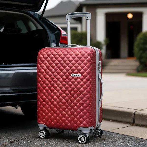 Red_Abs_Diamond_Textured_Hard_Shell_Cabin_Trolley_Suitcase