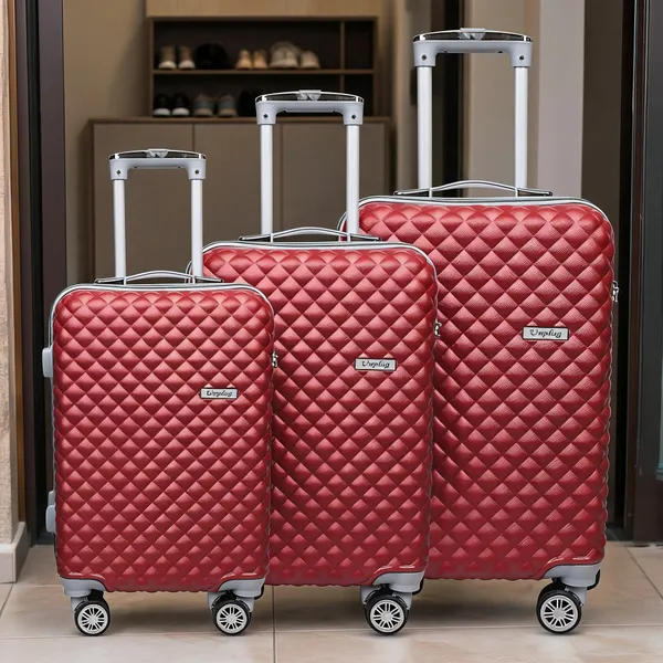 Red_Hard_Shell_Quilted_3_Piece_Trolley_Luggage_Set_For_Travel