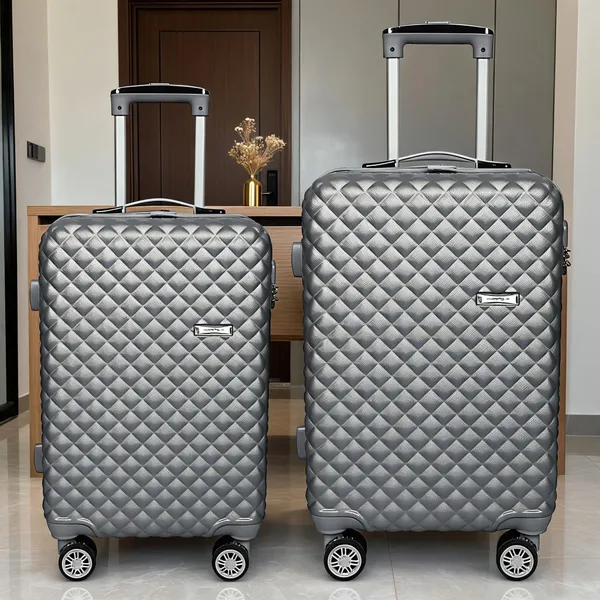 Silver_Abs_Quilted_Diamond_Hard_Shell_Luggage_Set_For_Travel