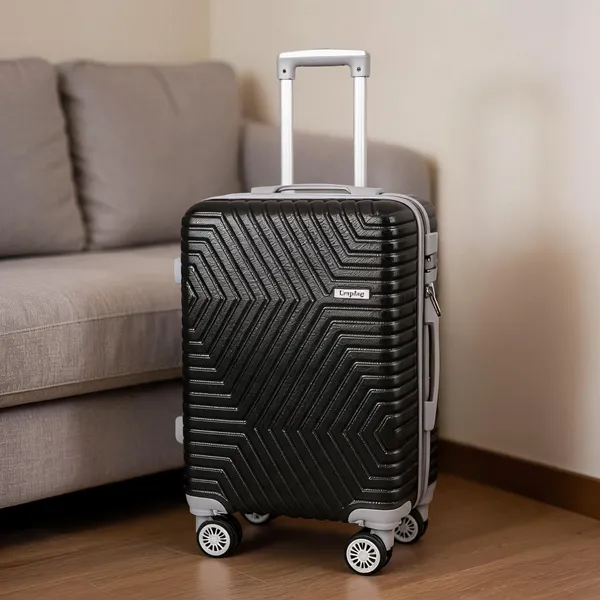 Black_Abs_Chevron_Geometric_Hard_Shell_Spinner_Trolley_Suitcase
