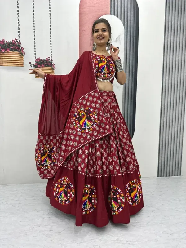 Maroon_Heavy_Lichi_Fabric_And_Jacquard_Silk_Patola_Print_Lehenga_Choli_For_More