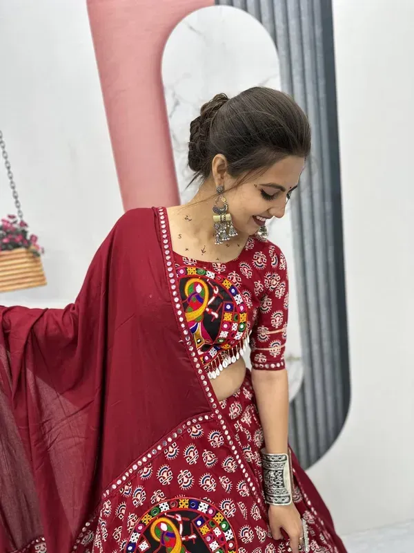 Maroon_Heavy_Lichi_Fabric_And_Jacquard_Silk_Patola_Print_Lehenga_Choli_For_More