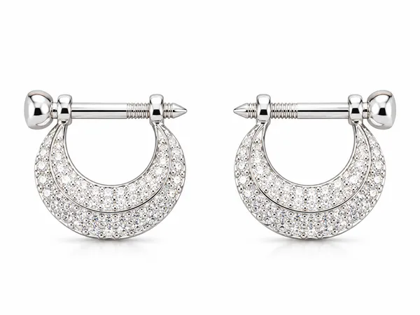 Silver_925_Cubic_Zirconia_Hoop_Earrings_For_Men