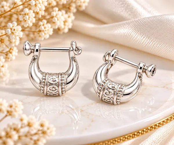 Silver_925_Traditional_Hoop_Earrings_For_Men