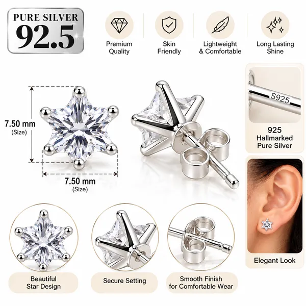 Silver_925_Star_Stud_Earrings_For_Women