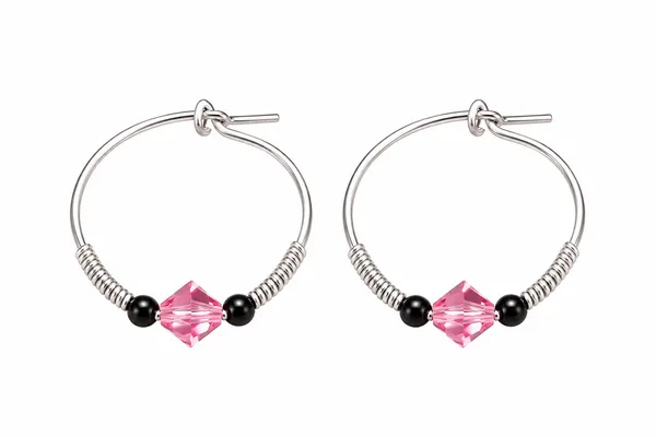 Silver_925_Crystal_Bead_Hoop_Earrings_For_Women