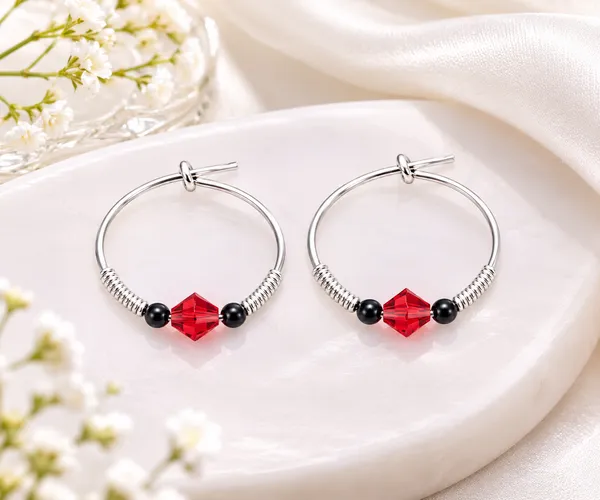 Silver_Tone_Beaded_Hoop_Earrings_For_Women