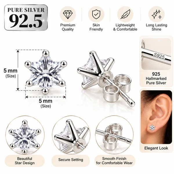Silver_925_Star_Stud_Earrings_For_Women