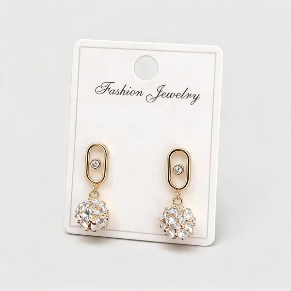 Gold_Stainless_Steel_Cluster_Drop_Earrings_For_Women