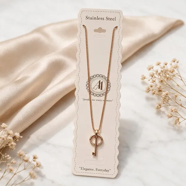 Gold_Stainless_Steel_Key_Pendant_Necklace_For_Women
