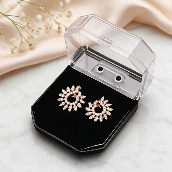 Rose_Gold_Stainless_Steel_Floral_Stone_Stud_Earrings_For_Women