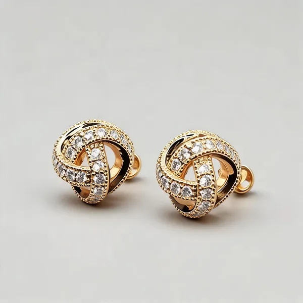 Gold_Stainless_Steel_Knot_Stud_Earrings_For_Women