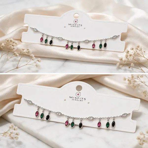 Silver_Stainless_Steel_Multicolour_Marquise_Charm_Necklace_For_Women
