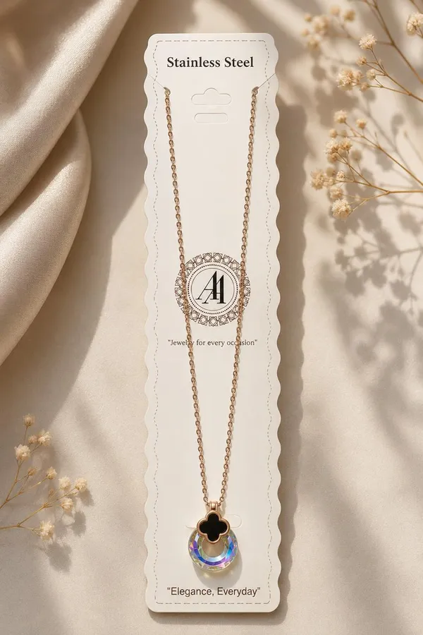 Gold_Stainless_Steel_Clover_Pendant_Necklace_For_Women