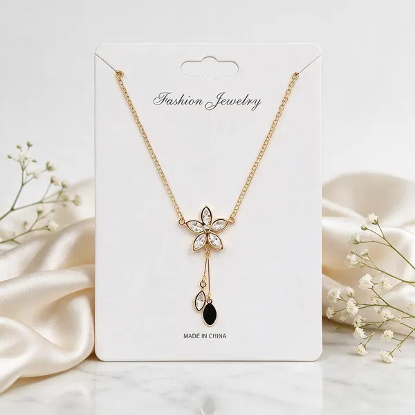 Gold_Stainless_Steel_Floral_Stone_Pendant_Necklace_For_Women