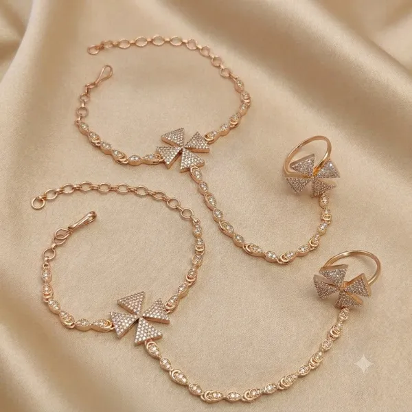 Rose_Gold_Stainless_Steel_Bow_Stone_Hath_Panja_For_Women