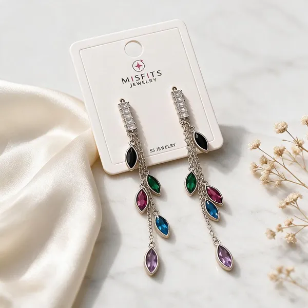 Multicolour_Alloy_Leaf_Charm_Drop_Earrings_For_Women