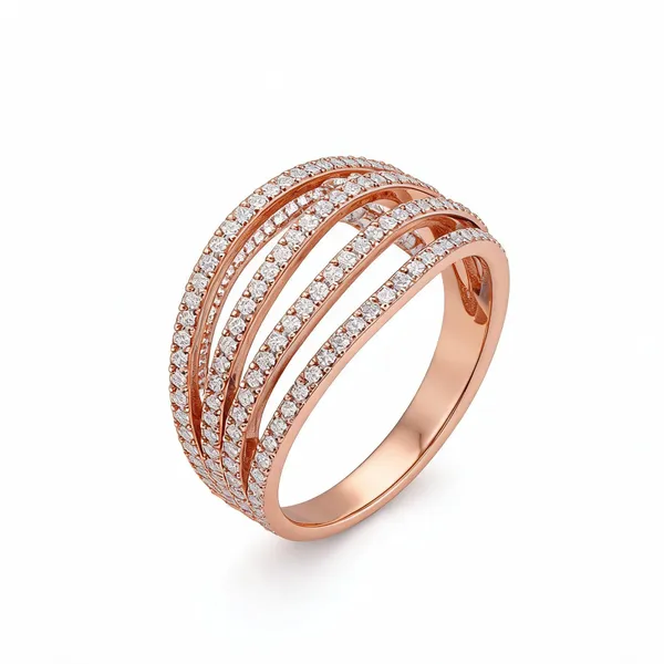 Rose_Gold_Stainless_Steel_Stone-Studded_Wave_Ring_For_Women