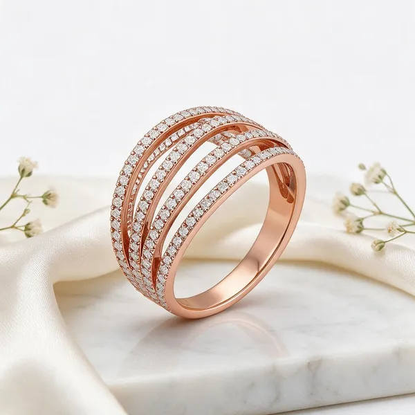 Rose_Gold_Stainless_Steel_Stone-Studded_Wave_Ring_For_Women
