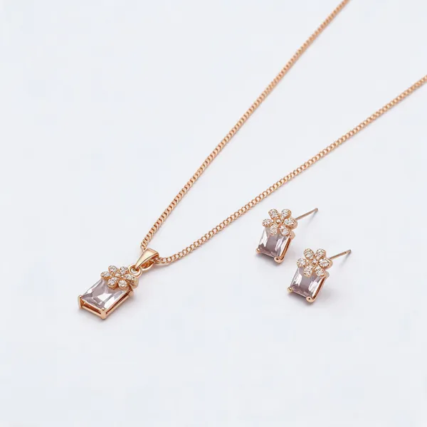 Rose_Gold_Stainless_Steel_Floral_Stone_Pendant_Set_For_Women