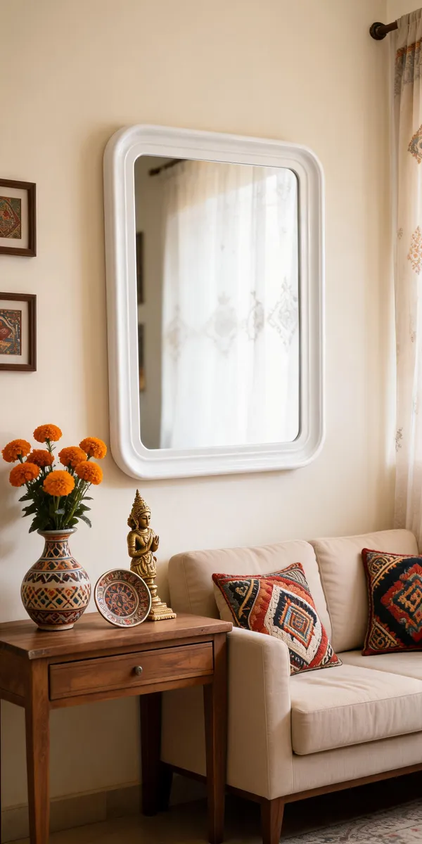 White_Pvc_Rectangular_Framed_Wall_Mirror