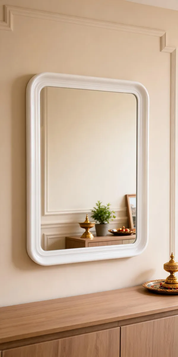 White_Pvc_Rectangular_Framed_Wall_Mirror