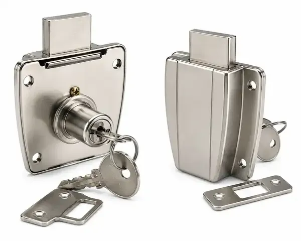 Silver_Stainless_Steel_Surface_Mount_Drawer_Lock_With_Keys