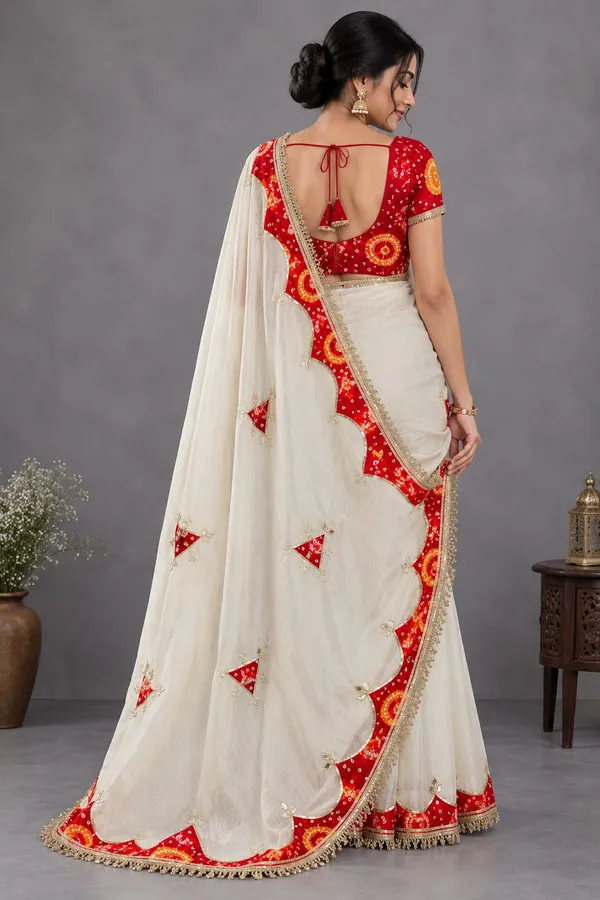 Red_Tissue_Printed_Saree_With_Blouse_Piece_For_Women