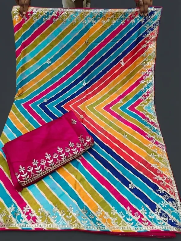 Multicolor_Printed_Saree_With_Blouse_Piece_For_Women