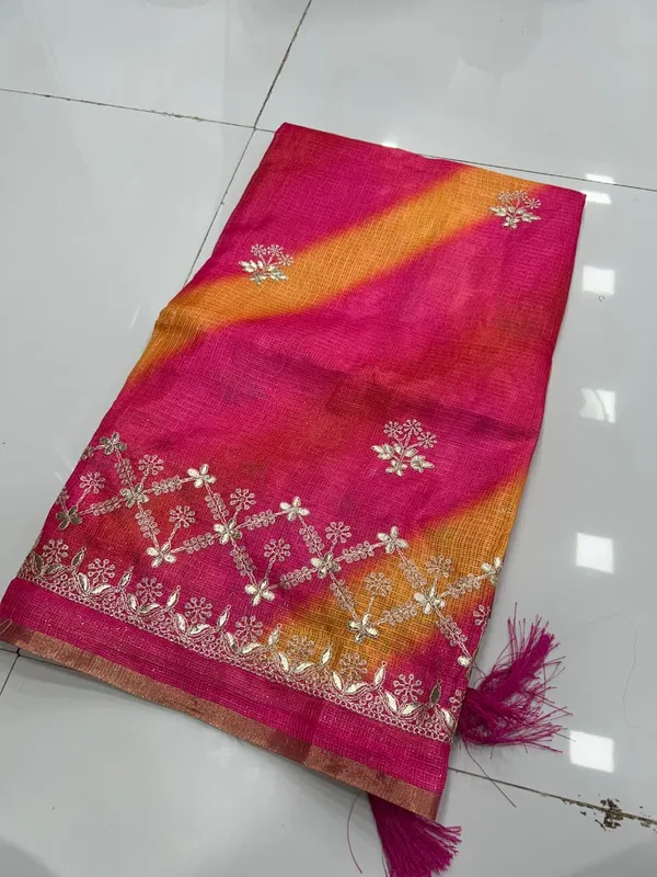 Pink_Woven_Embroidered_Saree_With_Blouse_Piece_for_Women
