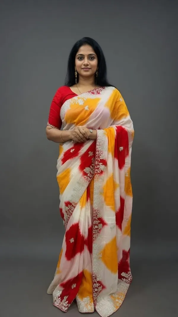 Multicolor_Printed_Saree_With_Blouse_Piece_For_Women